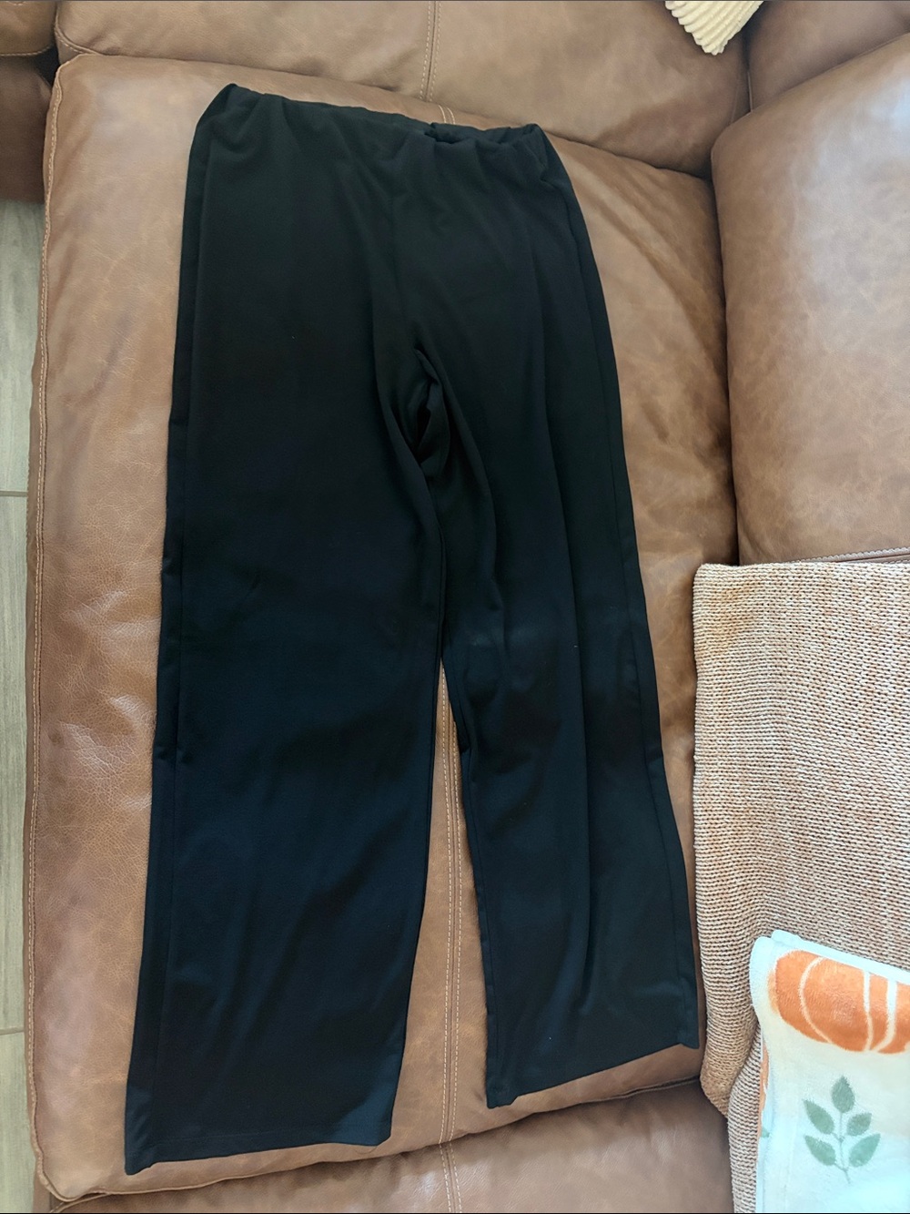 Premise Black Wide-Leg Pull-On Pants